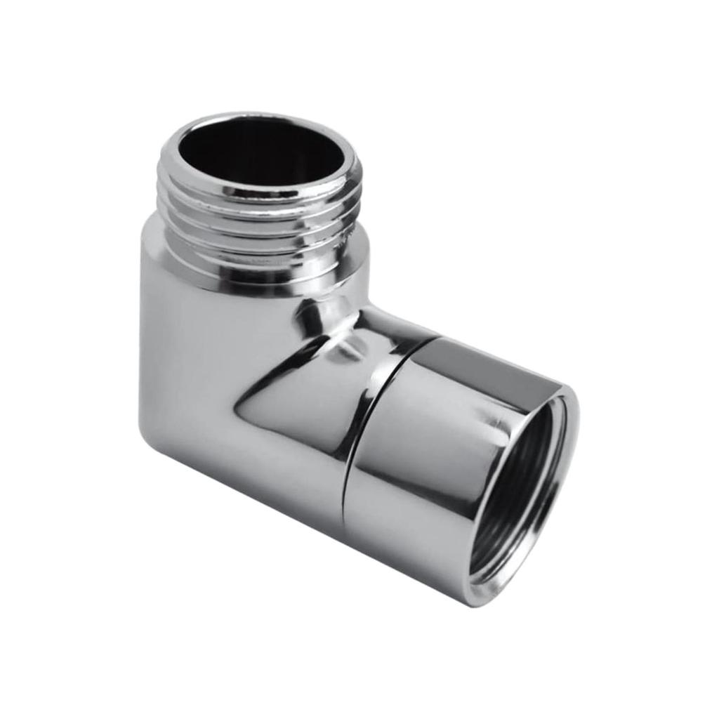 G1/2 Shower Elbow Adapter Coupling Bathroom Fixtures Durable Rustproof Chrome Plate Finish Copper