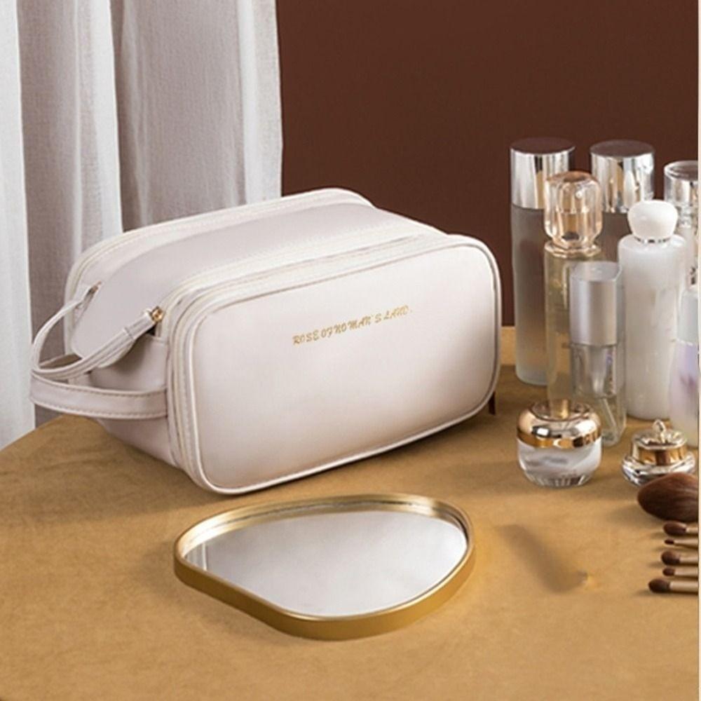 Waterproof Makeup Pouch Bag Multifunction Travel Wash Bag Ins PU Leather Cosmetic Bag  Shopping