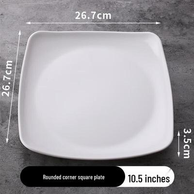 Assiette carrée en mélamine commerciale Shengxinhui