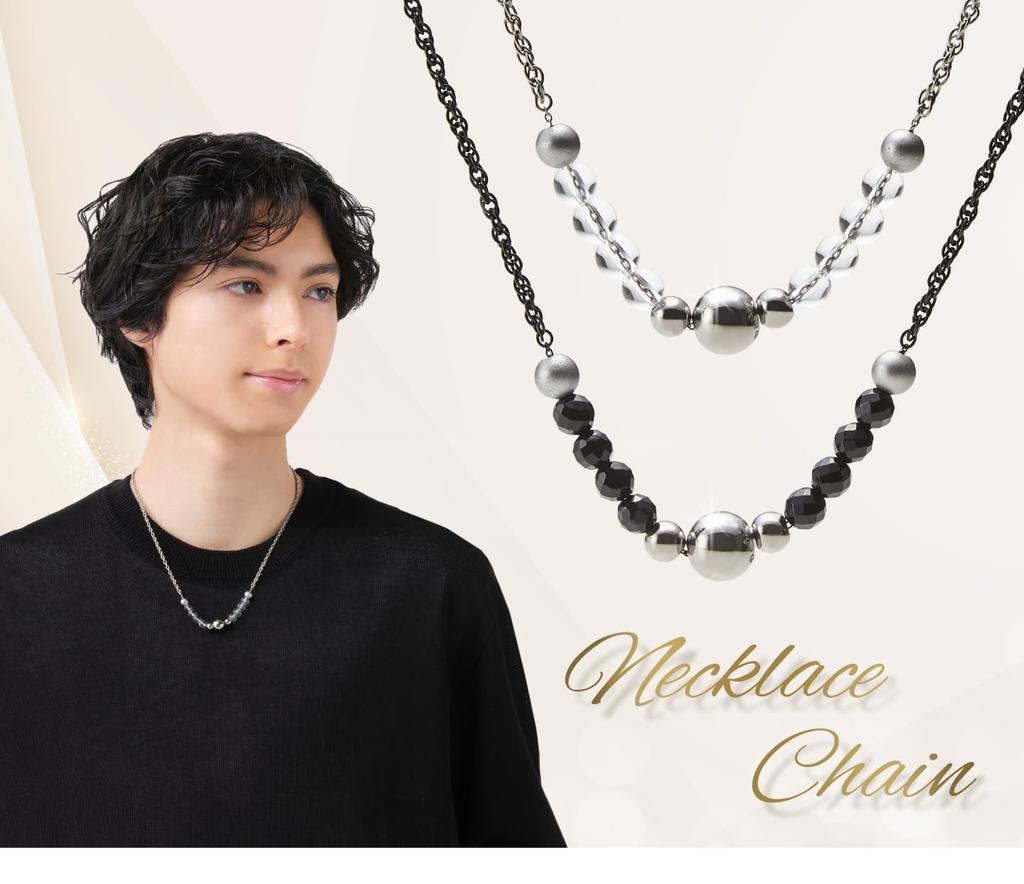 Phiten Crystal Necklace Chain in Pure Titanium with Natural for Men and Health Includes Makes a Great Gift Silver, 40cm, Stones, Women, Lightweight,