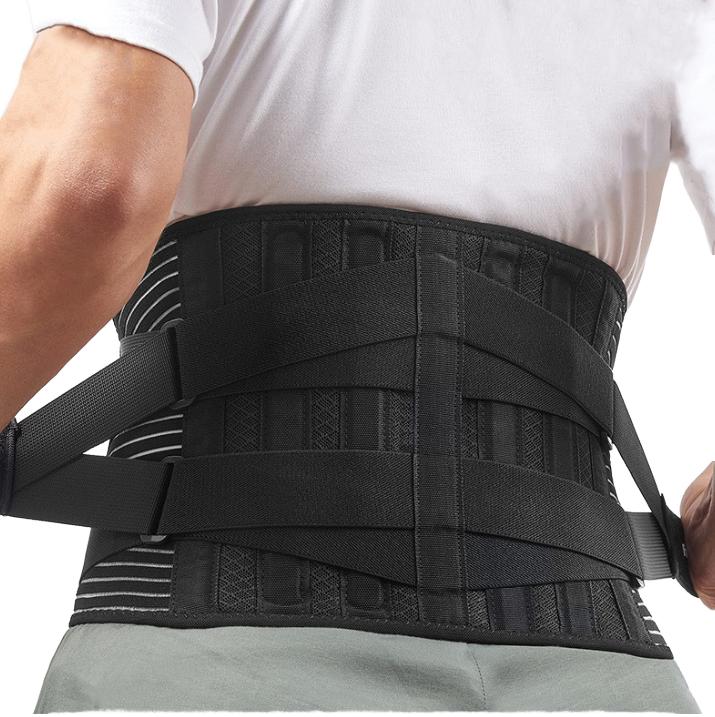 CE Certified Medical Men's Breathable Lumbar Support Belt Best Selling Customized 6 Stay Elastic Adjustable Waist Brace for Back