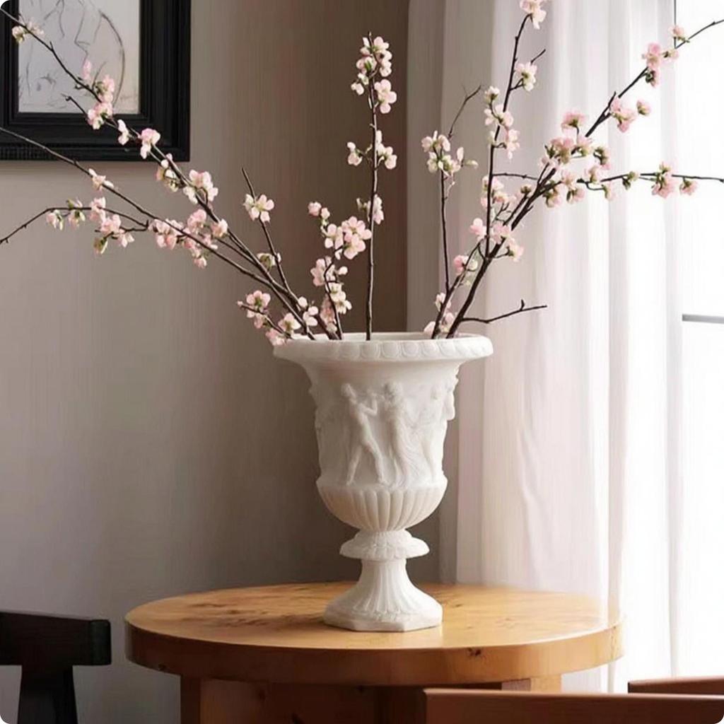 Decorative Vase Antique Style Sculptural Classical Urn for Home Decor