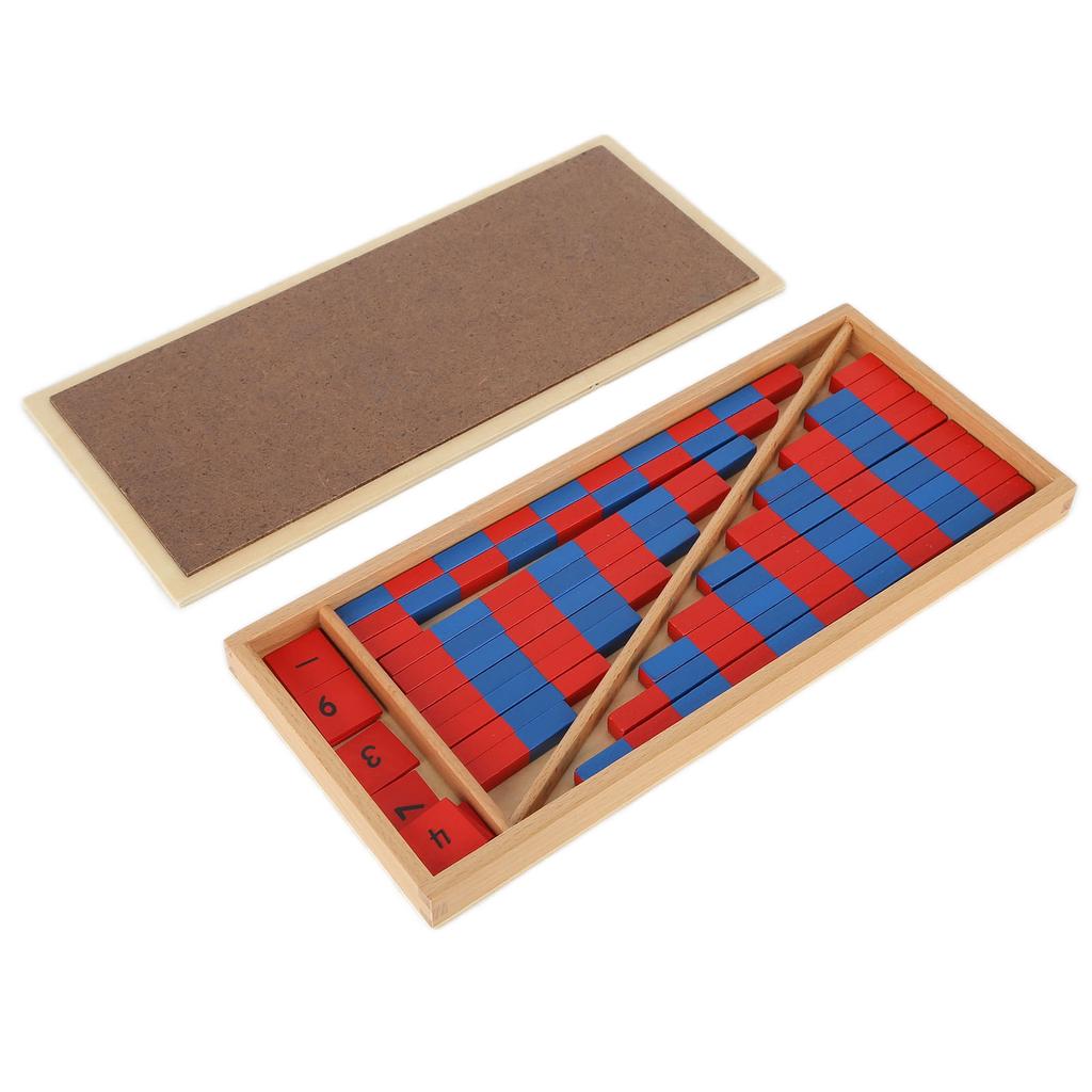 Montessori Educational Math Toys Materials Early Education Blue Red Small Numerical Rods