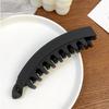 Large Size Tortoiseshell Pattern Ponytail Barrettes Natural Fluffiness Plastic Fish Shaped Hairpin Vertical Barrette Toothed