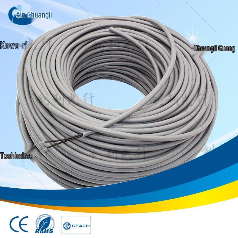 1.0mm Inner / 2.2mm or 4.4mm Outer Dual Core Plastic Optical Fiber Cable for Industrial Control Sensors