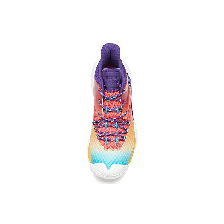Anta Anti-Slip Durable Mid-Top Basketball Shoes Men Sneakers Purple Orange 11931605-7