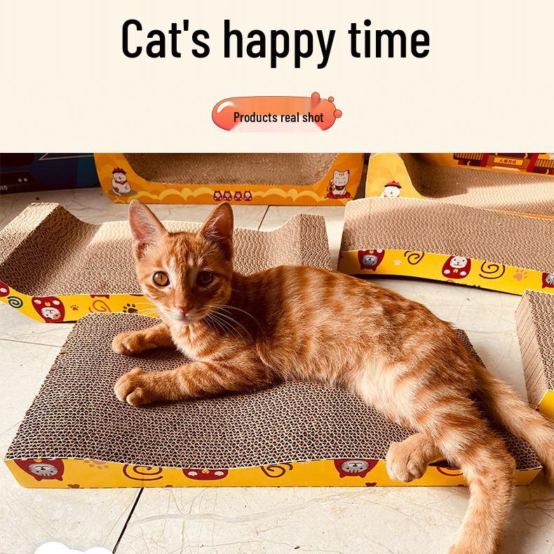 Wear-Resistant Cat Scratching Board & Claw Toy - Durable, Debris-Free Nest/Cardboard Pet Bed