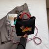 Bestickte Bucket Bag Handytasche Pendeln Einzelschulter Umhängetasche