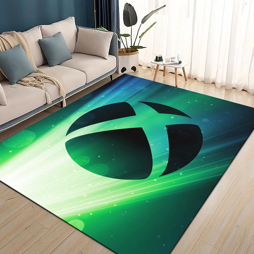 27 Styl Nový Xbox Herní Hráč Logo Hráč Koberec Koberec pro Obývací Pokoj Ložnice Bytová Dekorace, dětská Hra Protiskluzový pro Pohovku Rohožka