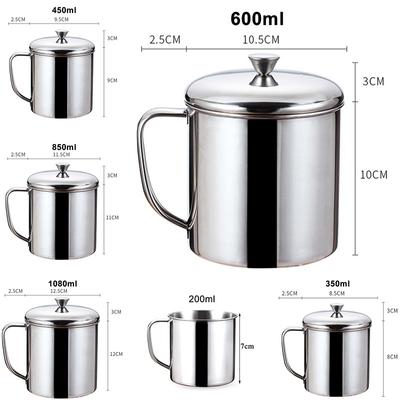 With Handle Stainless Steel Cup Supplies Water Coffee Tea Camping Home