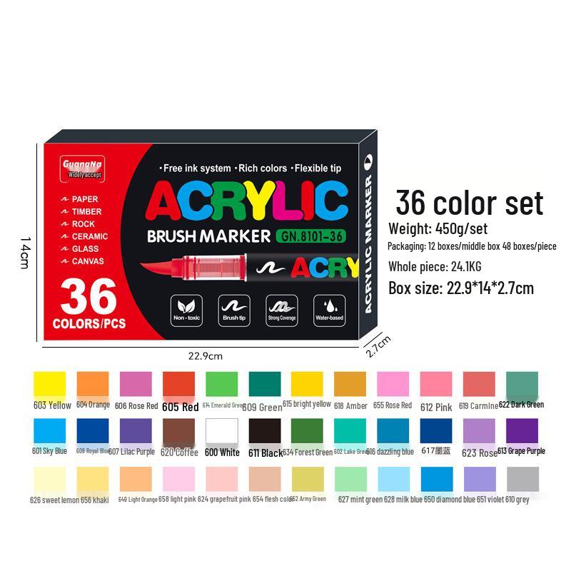 72/120 Farben, weicher Kopf, Acryl-Markierungsstift für Kunst, DIY-Handmalerei, Graffiti