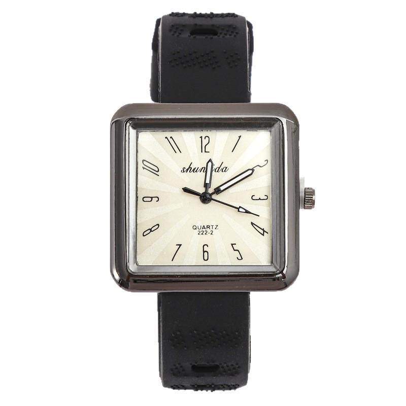 Dopamin Digital Damen Armbanduhr Quadratisch Silikonarmband Quarz Uhr Weiblich College Stil Freizeit Studenten Uhr