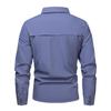 Quick-Dry Casual Long Sleeve Work Shirt - Solid Color, Lightweight Outdoor Top