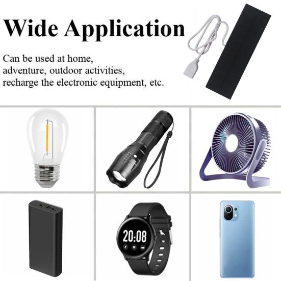 1W Solarladegerät USB-Schnittstelle Hohe Umwandlungseffizienz Wasserdicht Tragbares Mini-Solarladegerät für Telefone Ventilatoren