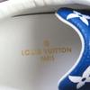 Great LOUIS VUITTON Sneakers LV Escal Monogram Blue Leather Women 34.5 CL1129 Used