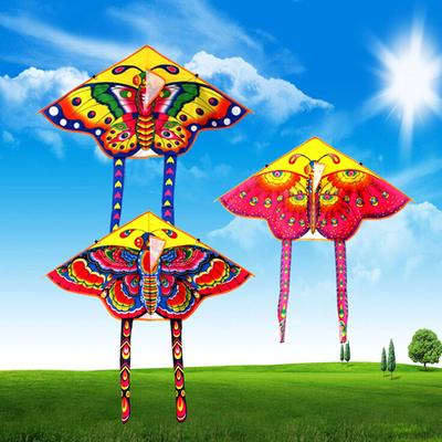 1 zestaw 90 * 50 cm Outdoor Sports Butterfly Flying Kite Zabawka dla dzieci z linią uchwytu
