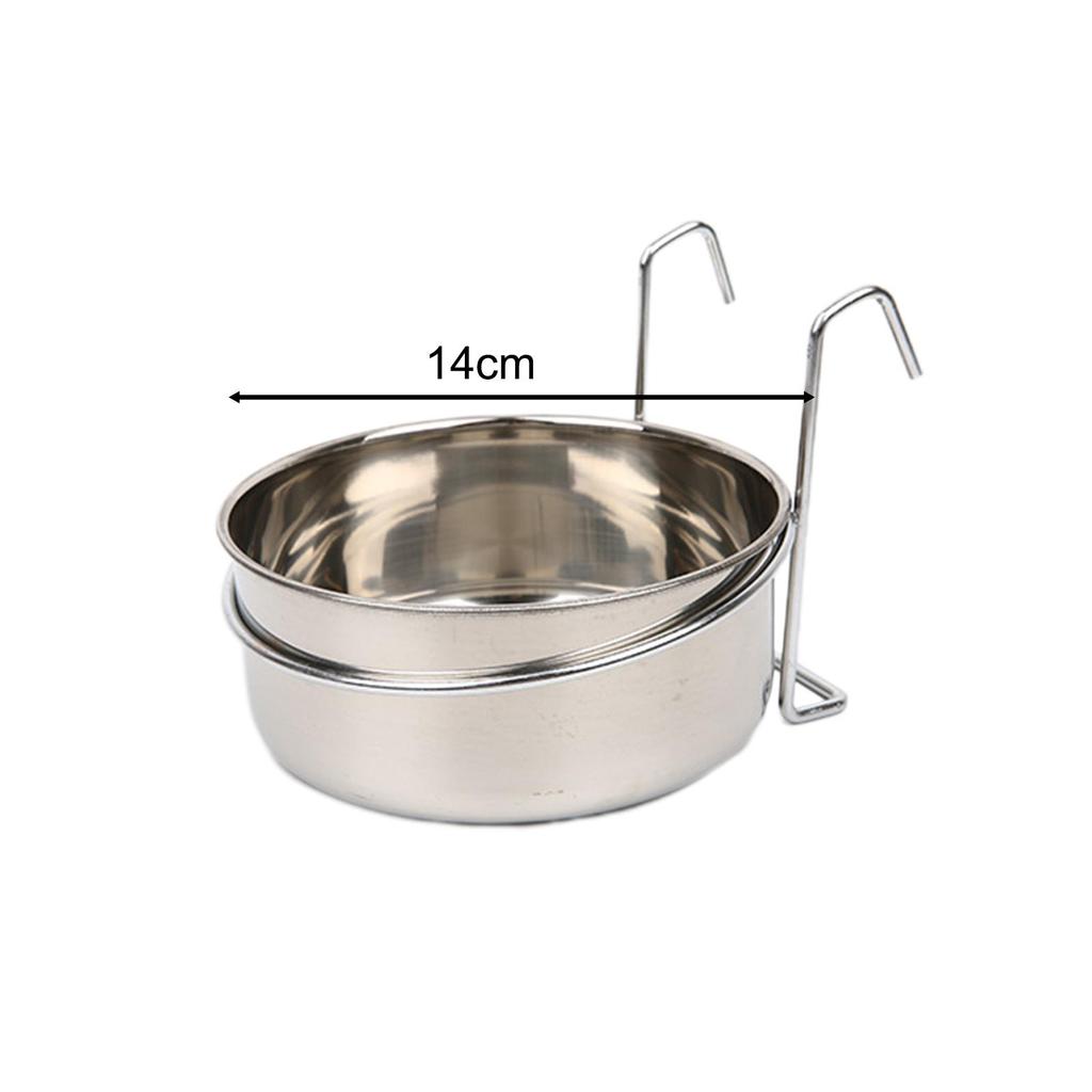 Stainless Steel Dogs Bowl Sturdy Dog Feeder Food Holder for Kitten Small Dog Crate Bunny Feeder Small and Medium Dogs Cats