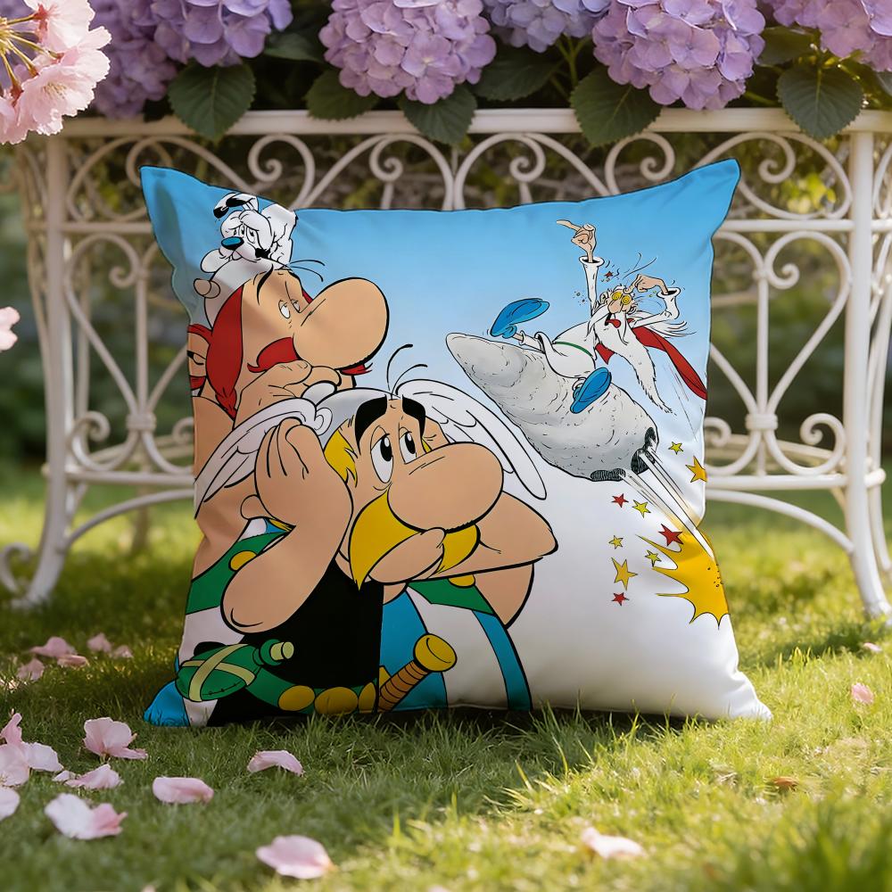 Federa Cuscino Anime A-Asterix Copricuscino Doppia Scena per Casa e Auto: Reversibile per un Comfort Premium