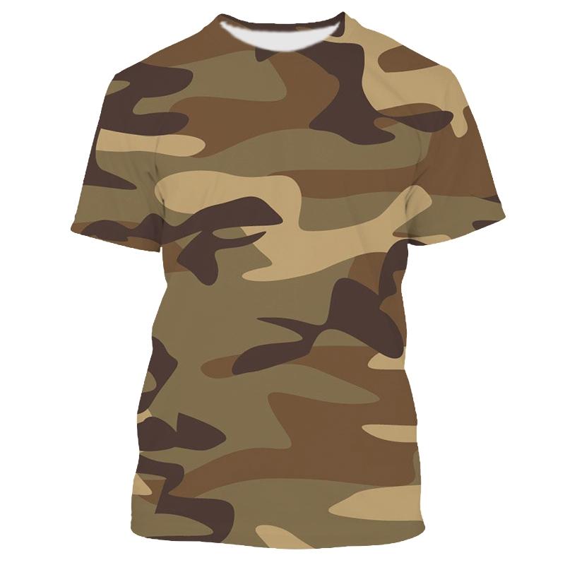 Summer Fashion Camouflage T Shirt for Men Veteran New Casual Oversized Round Neck Printed Short Sleeve T-shirts Man Tees Tops