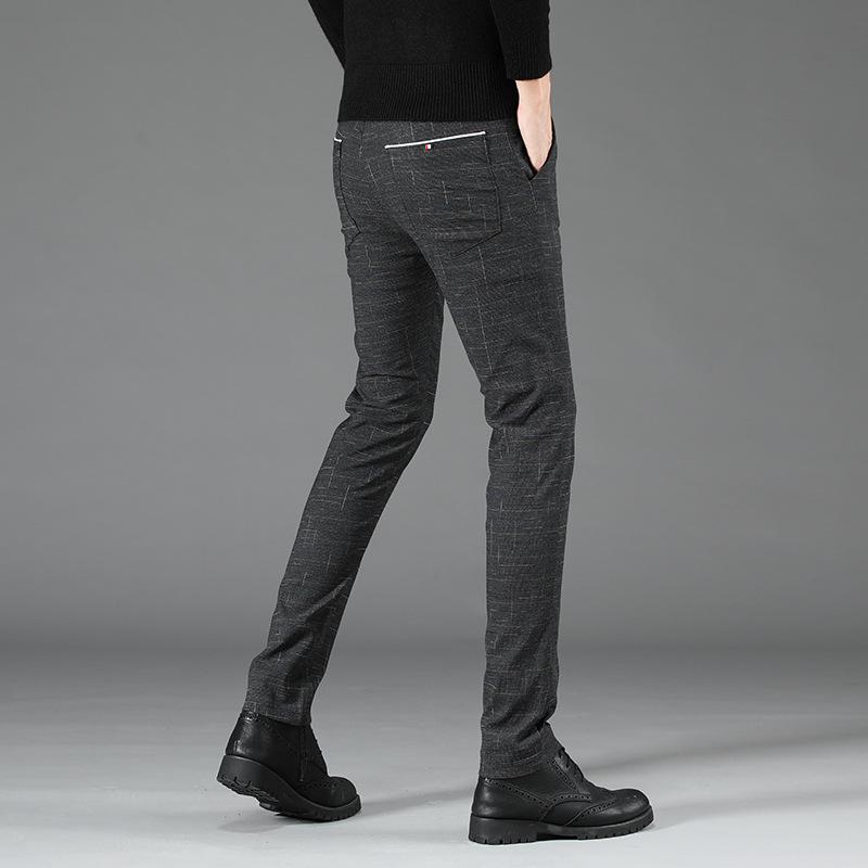 

Мужские повседневные брюки из хлопка и льна. Весенние эластичные облегающие универсальные брюки. 38