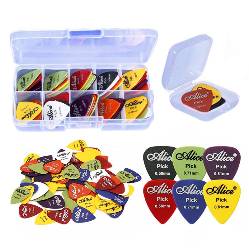 Gitaarplectrums met Opbergdoosje ABS Plectrums voor Elektrische Akoestische Gitaar 6 Dikte Gitaar Plectrum Accessoires