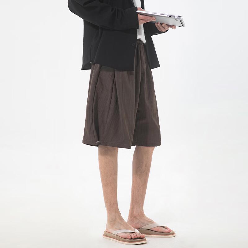 VUUG Men's American Retro Pleated Outdoor Casual Shorts
