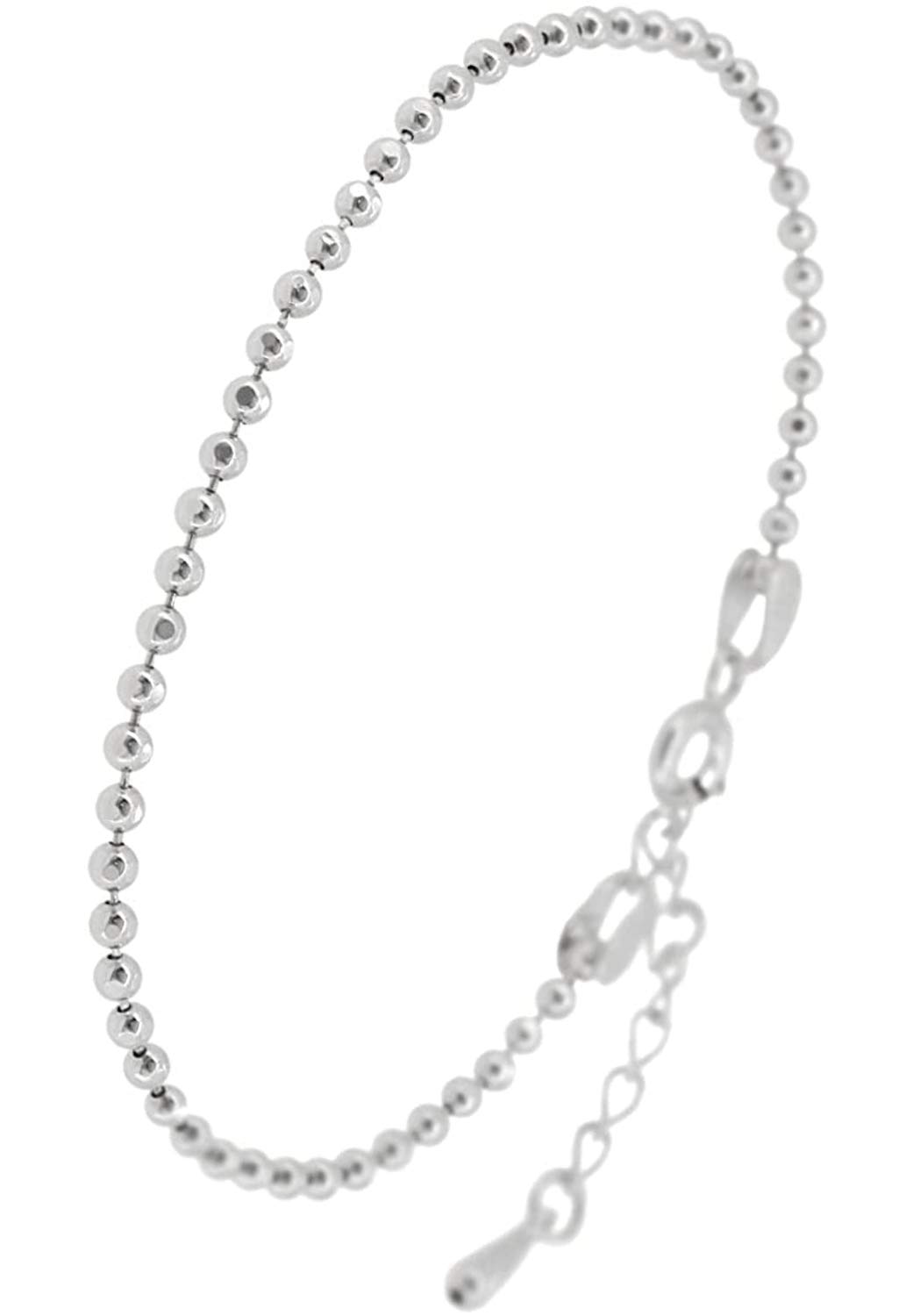

Shinjuku Gin no Kura 2.0mm Cut Ball Chain Silver 925 Bracelet, Approximately 15-18cm Long, Simple, Thin, Delicate for Women