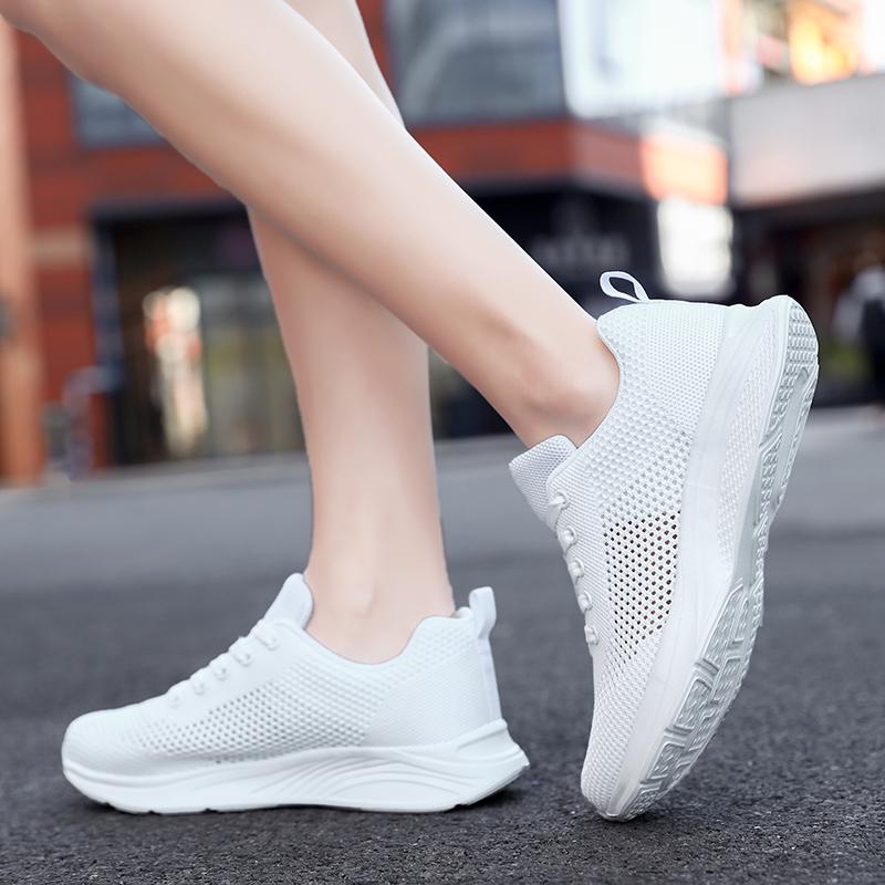 Hollow-out Mesh Casual Sneakers Women Knitted Running Sports Shoes Lightweight Breathable Walking Footwear