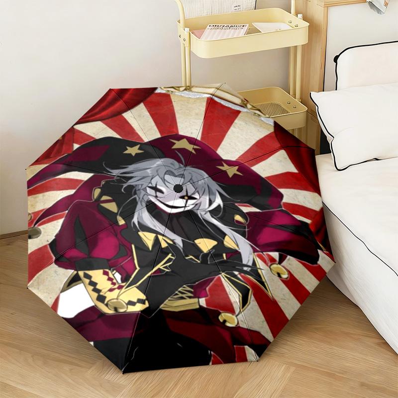 Jester pierrot Automatic Umbrella Suitable Travel Portable Umbrella Outdoor Sun Shading Umbrella Gift Daily Essentials