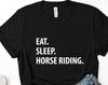 Eat Sleep Horse Riding T-Shirt: Soft Cotton Unisex Tee