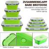 Fresh-keeping Box, 4 Pieces Of Collapsible Fresh-keeping Box Set, Collapsible Lunch Box, Silicone Collapsible Bread Box Container, Lunch Box, Picnic B