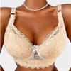 Sujetador push up de encaje de talla grande para mujer, ropa interior de copa fina de algodón BC