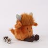 Highland Cattle Playful Highland Cattle Plush Toy With Smiling Calf Decoration