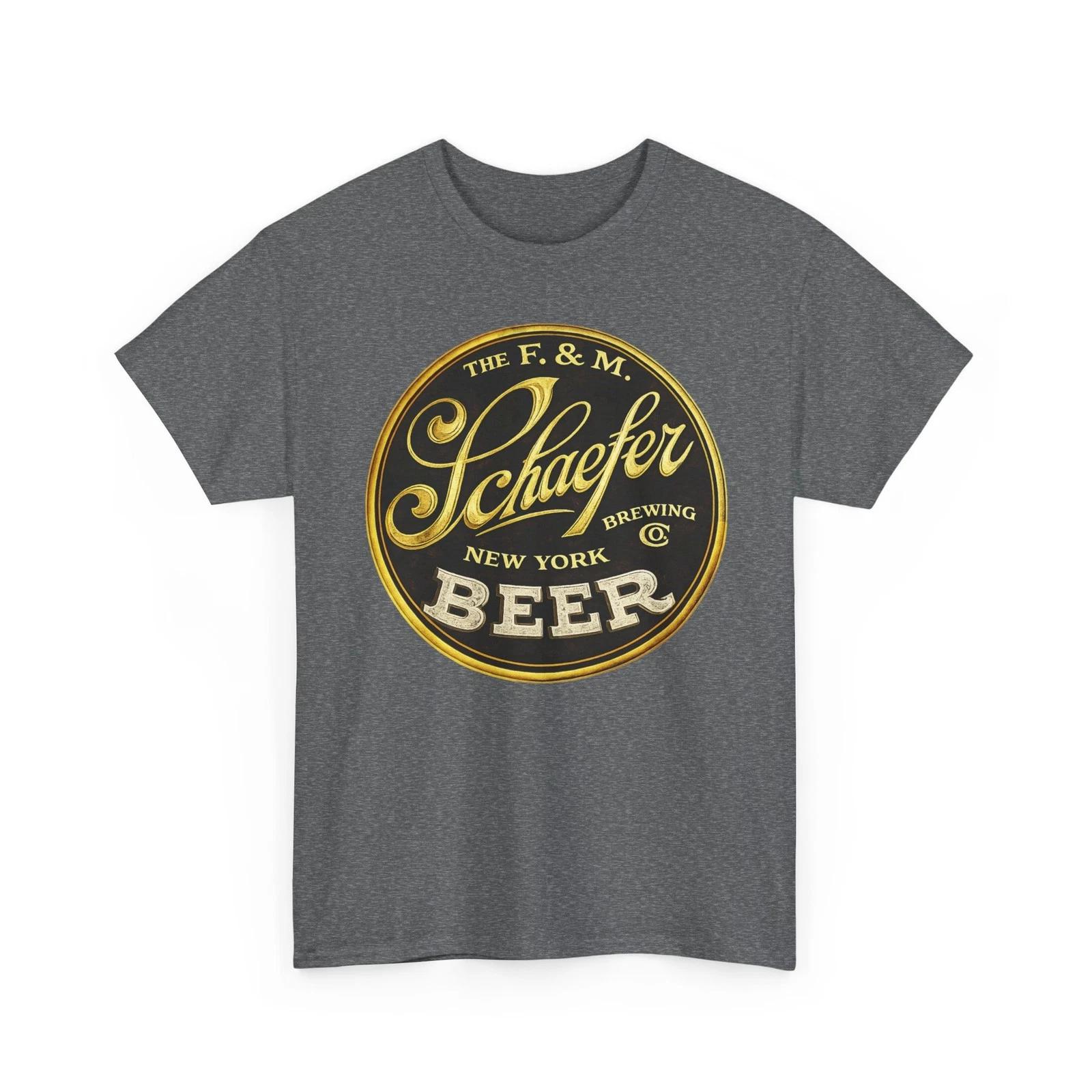 The F & M Schaefer Brewing Co. NY Pre-Pro Beer Retro Breweriana T-Sirt XL