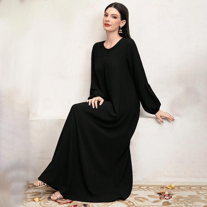 Muslim Summer Robe, Lightweight and Breathable, Versatile for Vacation and Daily Life, Simple and Elegant, Green Leaf Pattern