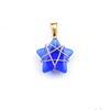 Gold-Wrapped Crystal Star Pendant Necklace, 2cm Jade Charm, Ins Style Fashion Accessory