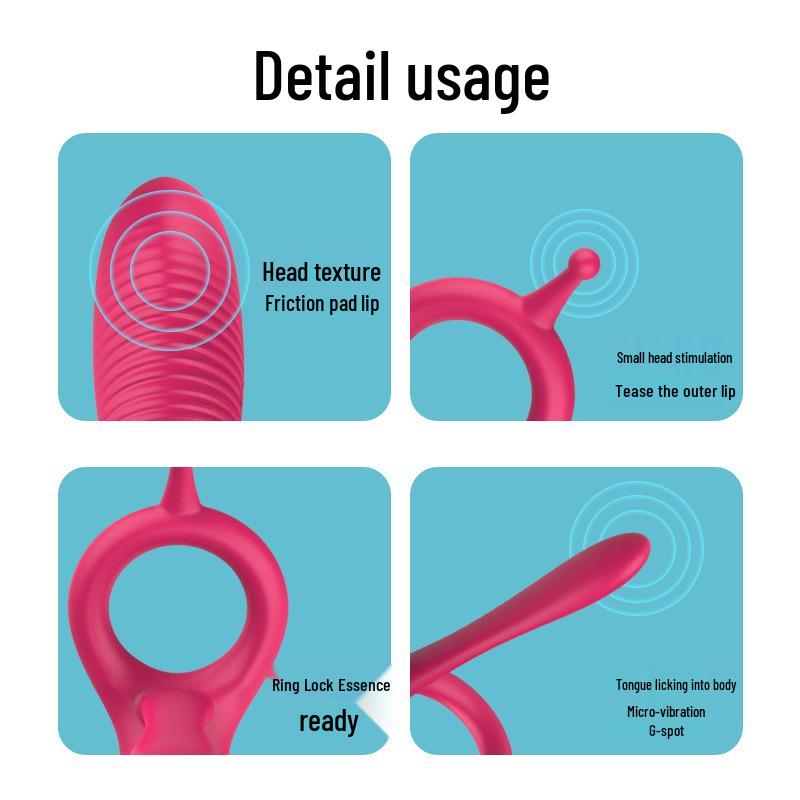 Yun Man Long Tongue Vibrating Silicone Remote Control Male Penis Ring