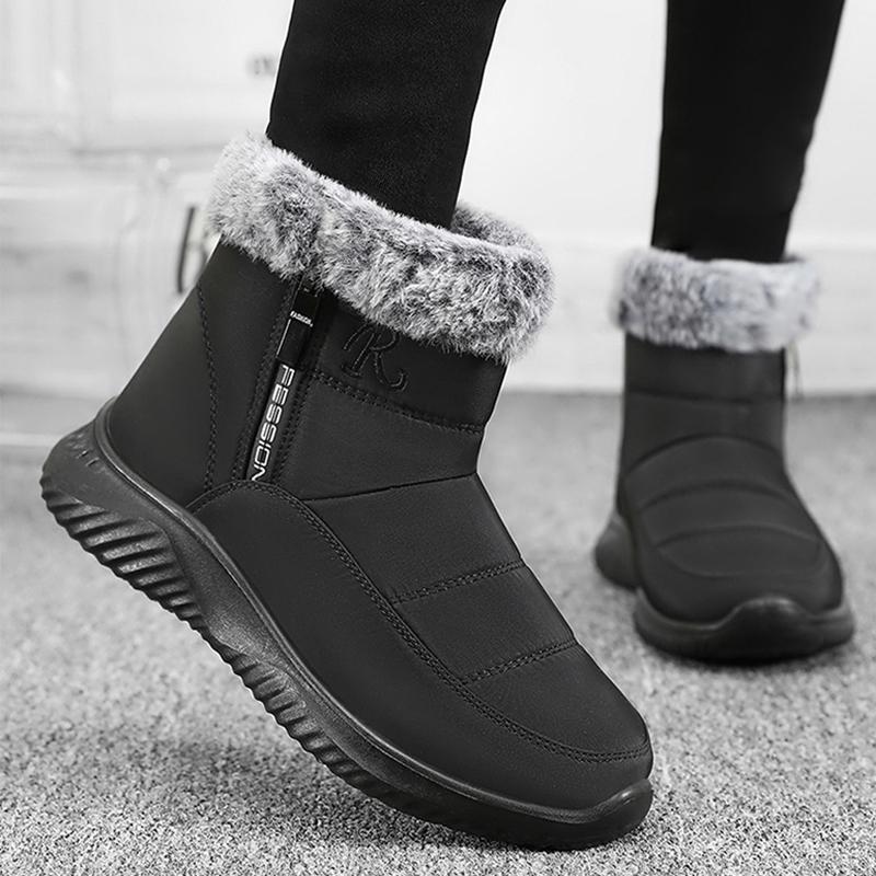 Fashion Waterproof Snow Boots for Women 2024 New Thickened Plush Winter Boots Woman Anti Slip Platform Shoes Faux Fur Warm Ankle Boots