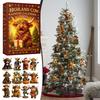 Highland-ku adventskalender 2025 Søte Highland-ku ornamenter 24 dagers juleadventskalender for juletrepynt