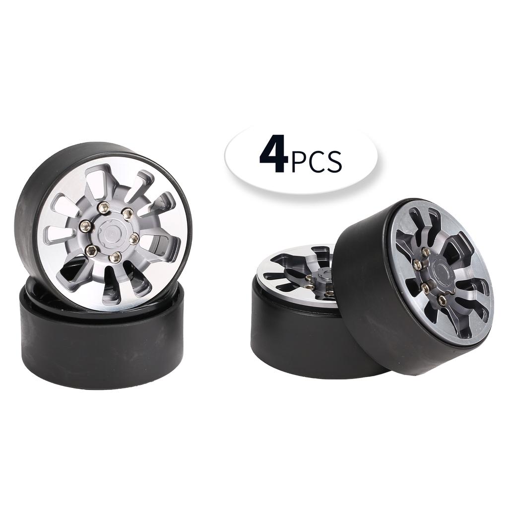 Metal Wheel   Beadlock Wheel  s Hub 4pcs Compatible with   SCX10 90046    4   D90 RC Car