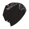 Biihudu Men'S Stylish Knit Beanie Hat With Vibrant Motorcycle & Wings Design - Comfortable, Breathable Polyester Blend, Perfect
