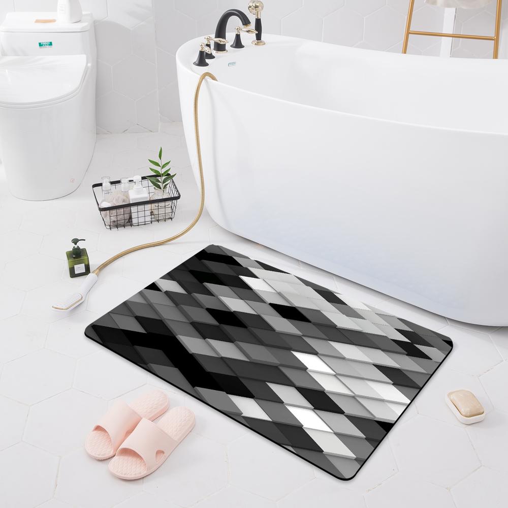 Modern Non-slip Absorbent Mat Decoration Bedroom Door Mat Kitchen Floor Mat Bathroom Shower Rug