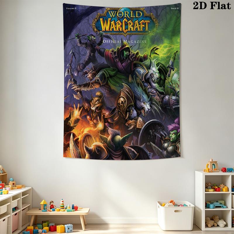World Warcraft Official Magazine Tapestry Background Cloth Wallmounted Wall Covering Decoration Atmospheric Background Cloth Soft