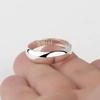 Buyee 925 Sterling Silver Couples Ring Elegant Can Engrave Name & Date Open Ring for Women Men Classic Fine Jewelry Circle