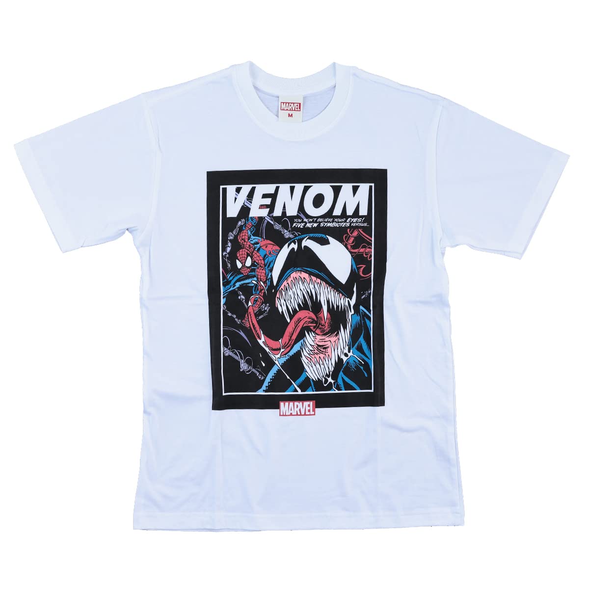 

EVERSOUL Marvel Short Sleeve Captain American Comic Book Size M T-Shirt, Venom, Avengers, America, Hulk, Merchandise, Men s, White, белый