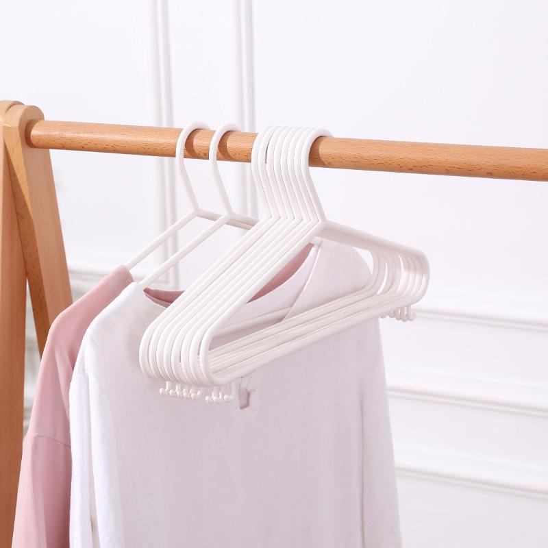Non Trace Drying Clothes Rack Dry And Wet Dual Use Adult Hanging Inside Clothes Rack Plastic Non-slip Thick Clothing Hangers 5pcs