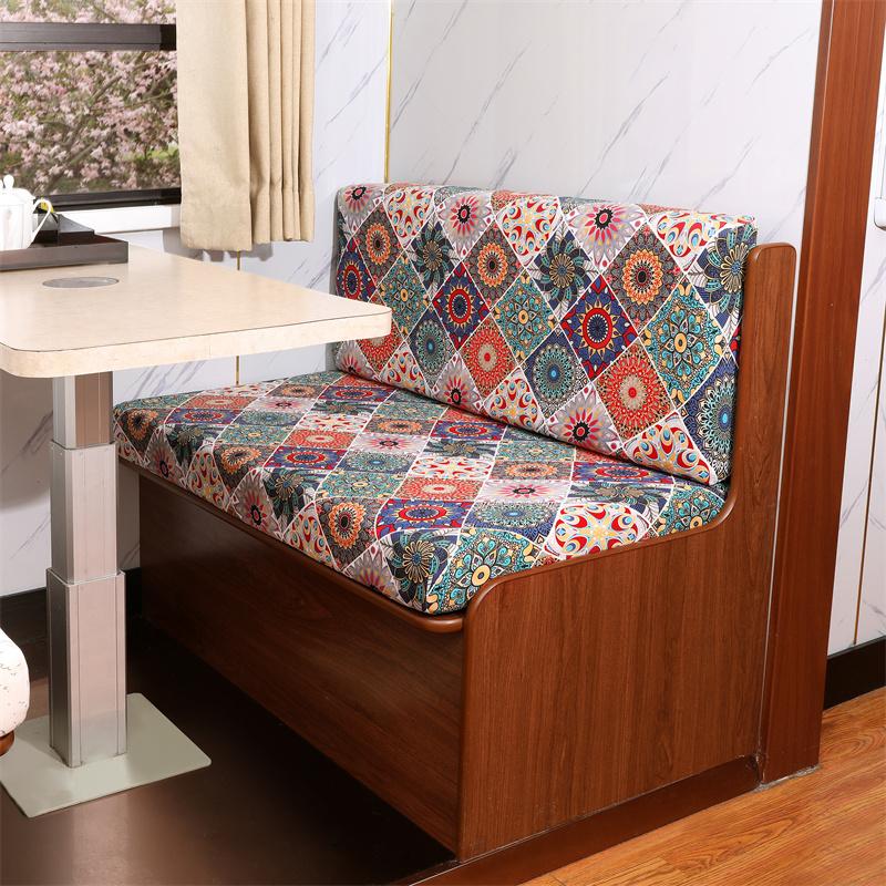 2 Stück/Set Elastische RV Dinette Kissenbezüge Einfache Installation RV Bezug Spandex Sofa Überwurf Möbel Schutz für RV Wohnmobil Auto