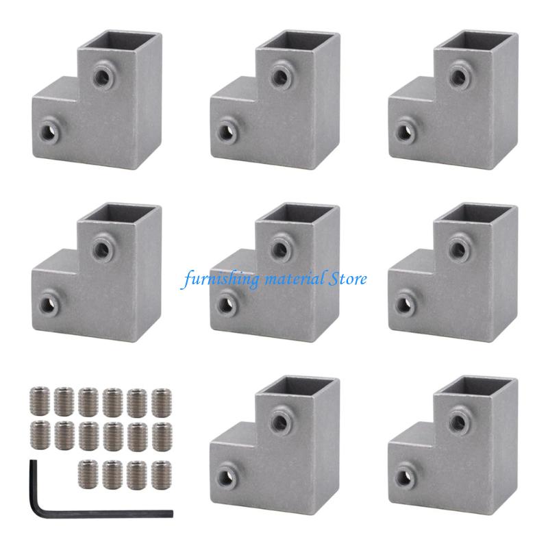 Y5GD Aluminiumlegierung T-Stück Vierkantrohrverbinder Verbindung Befestigungselement Langlebig