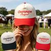 Champagne Cowgirl Embroidery Truck Driver Hat Fun Color Matching Baseball Cap Shade Daddy Hat