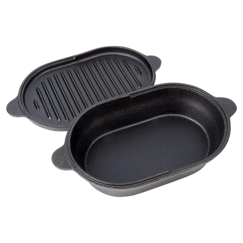 Cast Iron Roaster with Lid 2in1 CAST LINE 28x16 Cm, 1.2 L